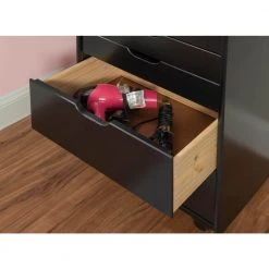 McLeod Black Eight Drawer Rolling Storage Cart by Linon Home Decor -Linon Home Decor Shop ink black linon home decor accent cabinets thd02935 fa 1000