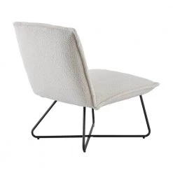 LauraLee Ivory Sherpa and Black Metal Modern Accent Chair by Linon Home Decor -Linon Home Decor Shop ivory linon home decor accent chairs thd02944 66 1000
