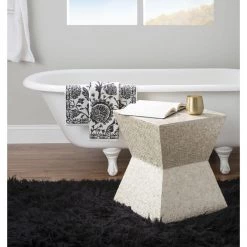 Kyra Ivory Capiz Mosaic Accent Table by Linon Home Decor -Linon Home Decor Shop ivory linon home decor end side tables thd02756 31 1000