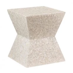 Kyra Ivory Capiz Mosaic Accent Table by Linon Home Decor