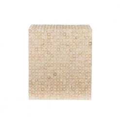 Kora 16 in. Ivory 18 in. H Square Capiz Shell End Table with Geometric Design by Linon Home Decor 13 Kora 16 in. Ivory 18 in. H Square Capiz Shell End Table with Geometric Design by Linon Home Decor -Linon Home Decor Shop ivory linon home decor end side tables thd03159 c3 1000