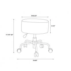 Des 18.25 in. Snow Leopard Adjustable Height Rolling Stool by Linon Home Decor 10 Des 18.25 in. Snow Leopard Adjustable Height Rolling Stool by Linon Home Decor -Linon Home Decor Shop leopard print linon home decor bar stools thd03554 4f 1000