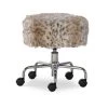 Des 18.25 in. Snow Leopard Adjustable Height Rolling Stool by Linon Home Decor -Linon Home Decor Shop leopard print linon home decor bar stools thd03554 64 1000