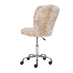 Lacey Leopard Faux Fur Task Chair with Adjustable Seating by Linon Home Decor -Linon Home Decor Shop leopard print linon home decor task chairs thd03531 66 1000