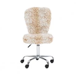 Lacey Leopard Faux Fur Task Chair with Adjustable Seating by Linon Home Decor -Linon Home Decor Shop leopard print linon home decor task chairs thd03531 c3 1000