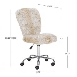 Lacey Leopard Faux Fur Task Chair with Adjustable Seating by Linon Home Decor -Linon Home Decor Shop leopard print linon home decor task chairs thd03531 fa 1000