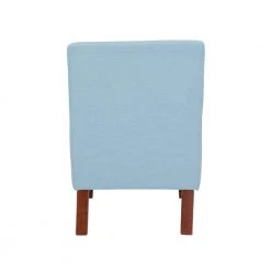 Eucalyptus Light Blue Polyester Accent Chair with Padded Seat and Back by Linon Home Decor -Linon Home Decor Shop light blue linon home decor accent chairs thd03276 66 1000