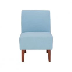 Eucalyptus Light Blue Polyester Accent Chair with Padded Seat and Back by Linon Home Decor -Linon Home Decor Shop light blue linon home decor accent chairs thd03276 c3 1000