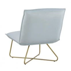 LauraLee Light Blue Polyester Velvet Accent Chair by Linon Home Decor -Linon Home Decor Shop light blue linon home decor accent chairs thd04096 4f 1000