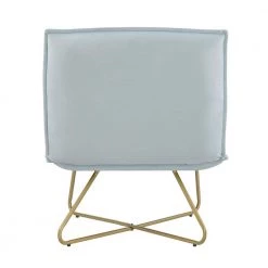 LauraLee Light Blue Polyester Velvet Accent Chair by Linon Home Decor -Linon Home Decor Shop light blue linon home decor accent chairs thd04096 66 1000