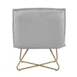 LauraLee Light Gray Polyester Velvet Accent Chair by Linon Home Decor 12 LauraLee Light Gray Polyester Velvet Accent Chair by Linon Home Decor -Linon Home Decor Shop light gray linon home decor accent chairs thd04095 66 1000