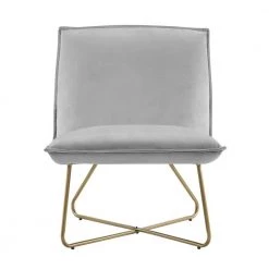 LauraLee Light Gray Polyester Velvet Accent Chair by Linon Home Decor 13 LauraLee Light Gray Polyester Velvet Accent Chair by Linon Home Decor -Linon Home Decor Shop light gray linon home decor accent chairs thd04095 c3 1000