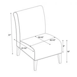 Lily Linen Stripe Upholstered Slipper Chair by Linon Home Decor -Linon Home Decor Shop linen stripe linon home decor accent chairs thd02718 66 1000