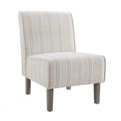 Lily Linen Stripe Upholstered Slipper Chair by Linon Home Decor -Linon Home Decor Shop linen stripe linon home decor accent chairs thd02718 c3 1000
