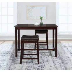 Claridge Walnut 36" Counter Height Pub Table by Linon Home Decor