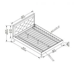 Ames Mid Century Medium Brown Upholstery HB Queen Oatmeal by Linon Home Decor -Linon Home Decor Shop medium brown linon home decor panel beds thd03598 1f 1000