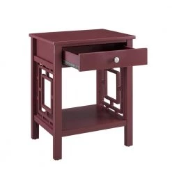Sloane Merlot 1-Drawer End Table by Linon Home Decor -Linon Home Decor Shop merlot linon home decor end side tables thd02738 77 1000