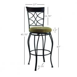 Newberry 30 in. Metallic Brown Back Metal Barstool by Linon Home Decor -Linon Home Decor Shop metallic brown linon home decor bar stools thd03505 1f 1000