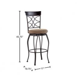 Newberry 30 in. Metallic Brown Back Metal Barstool by Linon Home Decor -Linon Home Decor Shop metallic brown linon home decor bar stools thd03505 40 1000