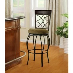 Newberry 30 in. Metallic Brown Back Metal Barstool by Linon Home Decor -Linon Home Decor Shop metallic brown linon home decor bar stools thd03505 4f 1000