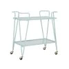 Winona Mint Bar Cart with Two Shelves and Casters by Linon Home Decor