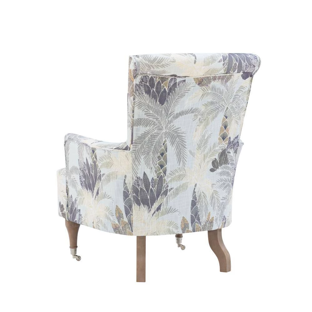 Kennard Multi-Colored Abstract Leaf Armchair by Linon Home Decor - Image 5