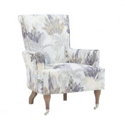 Kennard Multi-Colored Abstract Leaf Armchair by Linon Home Decor