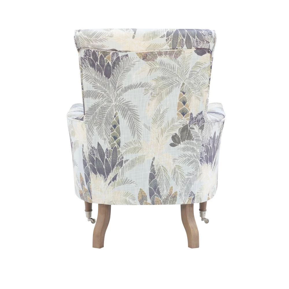 Kennard Multi-Colored Abstract Leaf Armchair by Linon Home Decor - Image 3