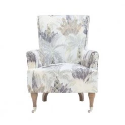 Kennard Multi-Colored Abstract Leaf Armchair by Linon Home Decor -Linon Home Decor Shop multi colored linon home decor accent chairs thd03694 c3 1000