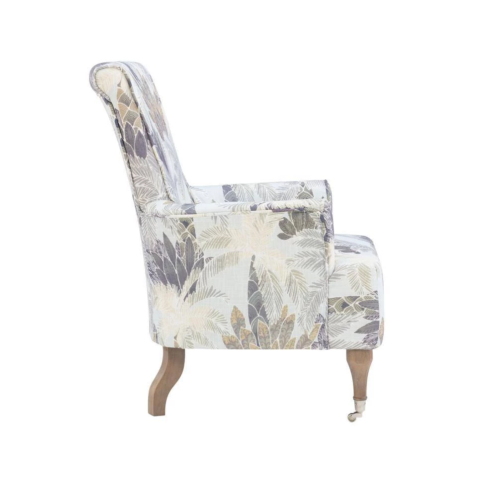 Kennard Multi-Colored Abstract Leaf Armchair by Linon Home Decor - Image 2