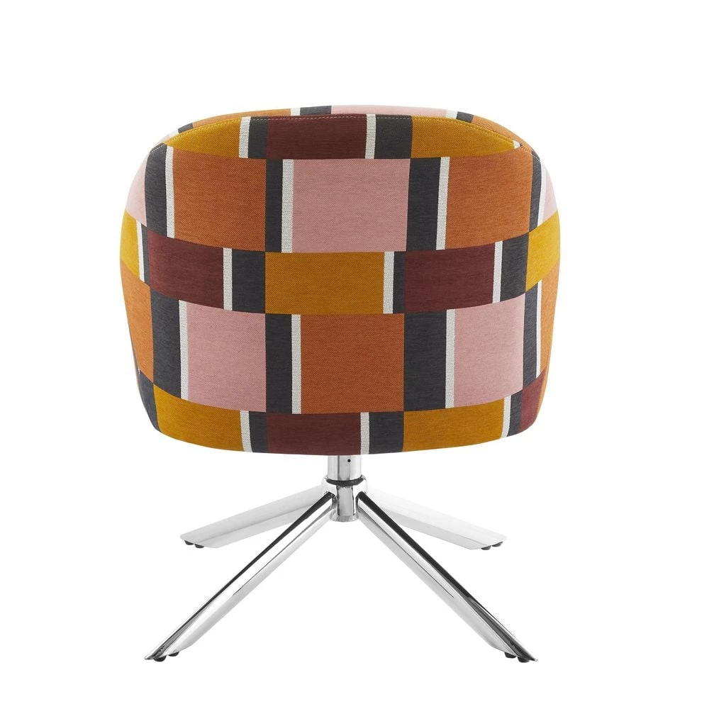 Joslyn Multi Swivel Polyester Fabric Accent Chair by Linon Home Decor - Image 3