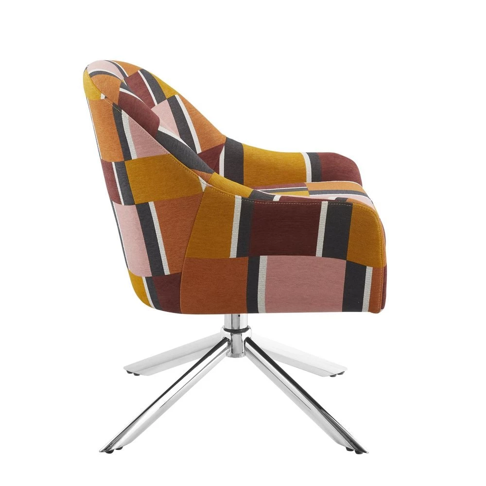 Joslyn Multi Swivel Polyester Fabric Accent Chair by Linon Home Decor - Image 2