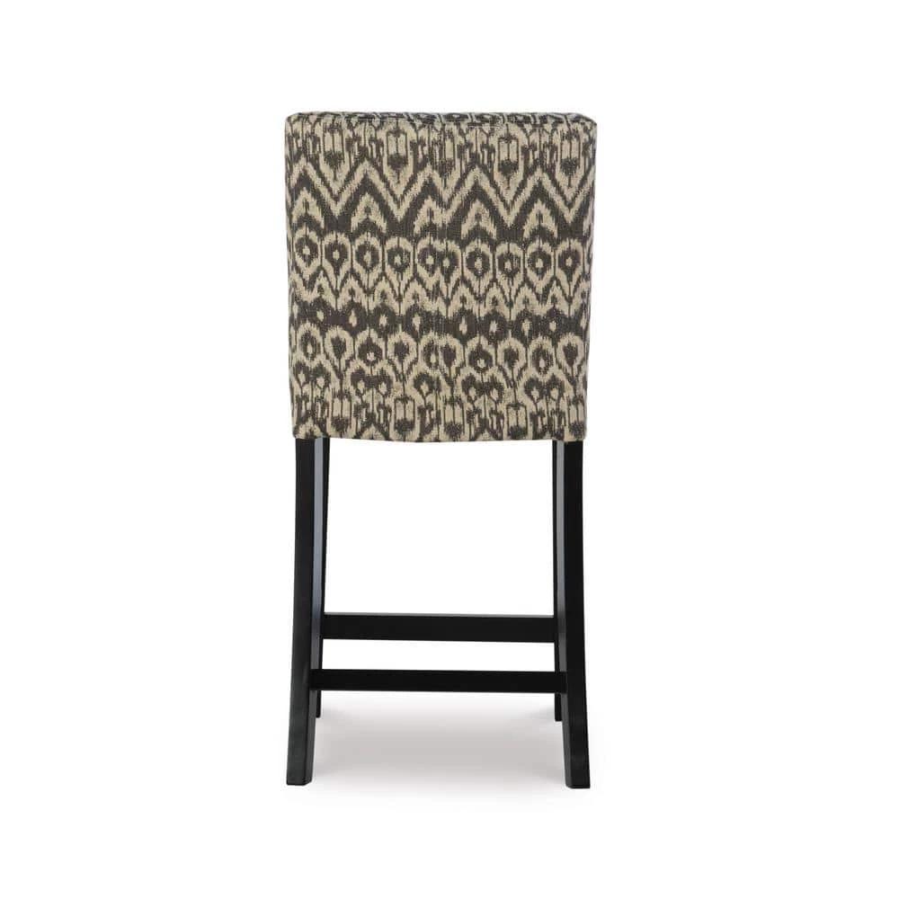 Morocco 24 in. Gray Cushioned Bar Stool by Linon Home Decor - Image 4
