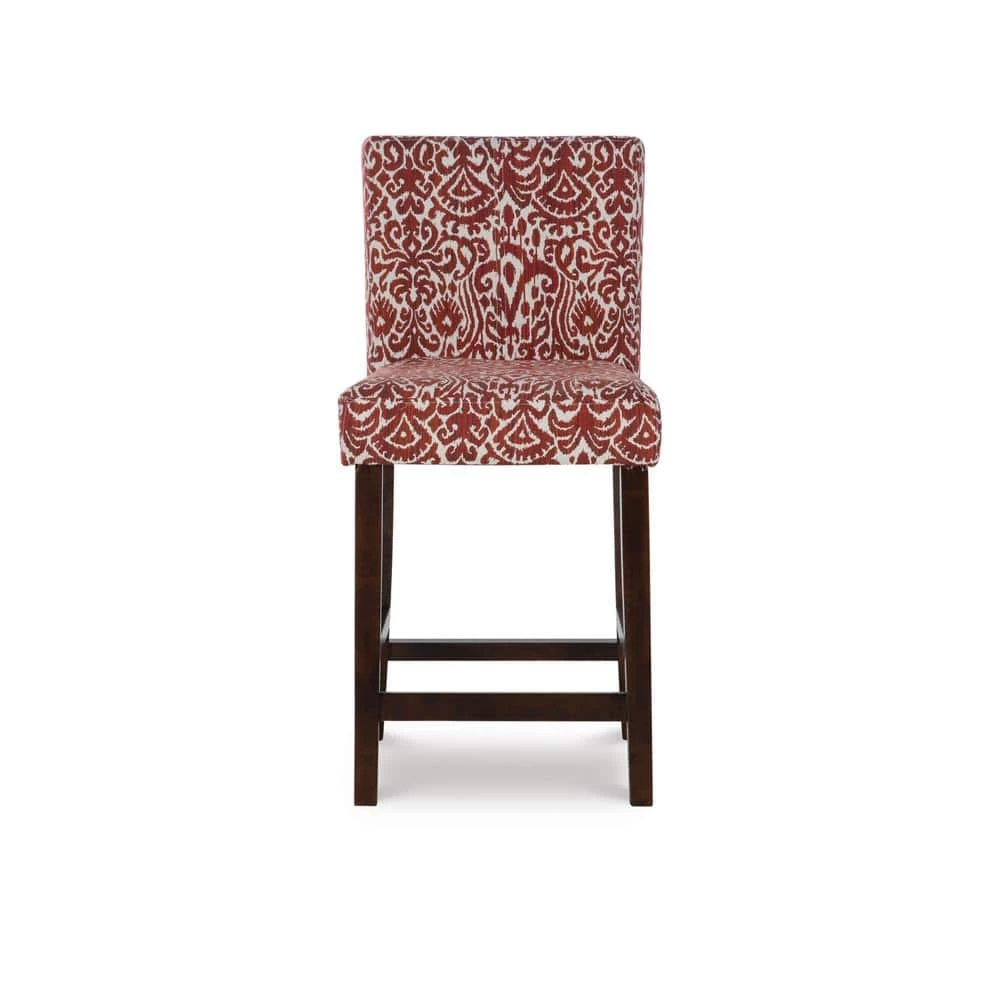 Morocco Lava 24 in. Red Cushioned Bar Stool by Linon Home Decor - Image 4
