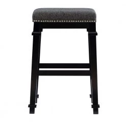 Aimee Black and White Tweed Backless Bar Stool by Linon Home Decor -Linon Home Decor Shop multi colored linon home decor bar stools thd00595 66 1000