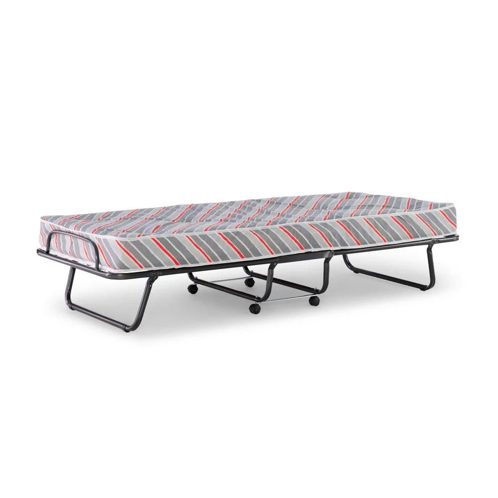Nome Folding Bed with Mattress and Casters by Linon Home Decor