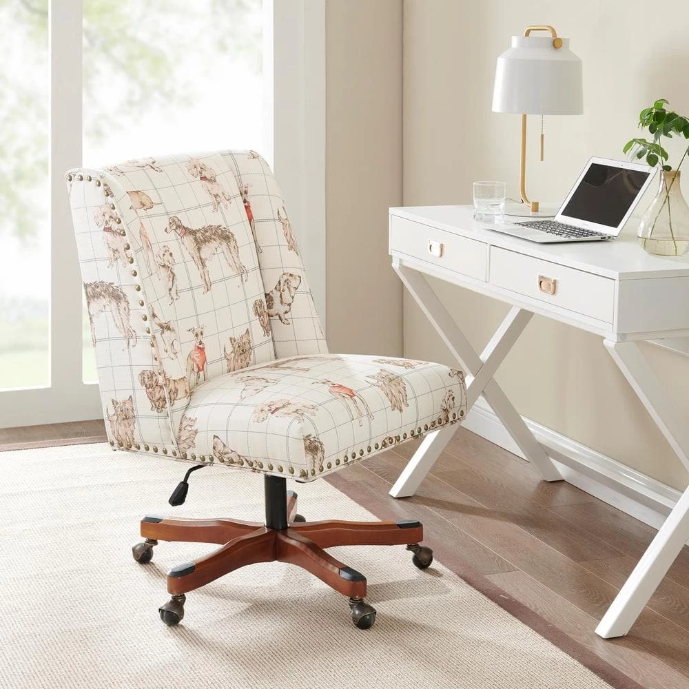 Dorchester Tan Dog 20 in. - 24 in. Adjustable Height Office Chair/Stone by Linon Home Decor 13 Dorchester Tan Dog 20 in. - 24 in. Adjustable Height Office Chair/Stone by Linon Home Decor - Image 11