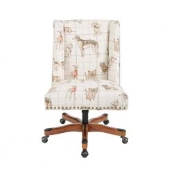 Linon Home Decor Shop 32 Dorchester Tan Dog 20 in. - 24 in. Adjustable Height Office Chair/Stone by Linon Home Decor