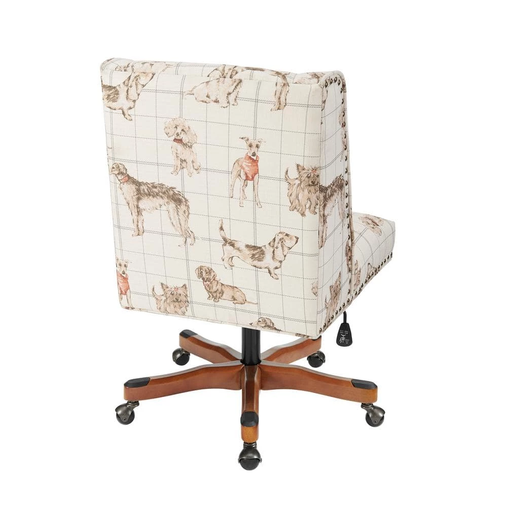 Dorchester Tan Dog 20 in. - 24 in. Adjustable Height Office Chair/Stone by Linon Home Decor 7 Dorchester Tan Dog 20 in. - 24 in. Adjustable Height Office Chair/Stone by Linon Home Decor - Image 5