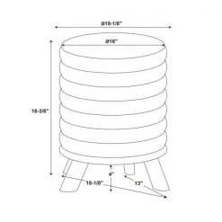Anslee Mustard Polyester Ottoman by Linon Home Decor 12 Anslee Mustard Polyester Ottoman by Linon Home Decor -Linon Home Decor Shop mustard linon home decor ottomans thd03164 1f 1000