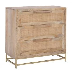 Casper Natural Rattan Cabinet Three Drawer by Linon Home Decor