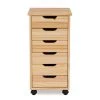 McLeod Natural 6-Drawer Rolling Storage Cart by Linon Home Decor -Linon Home Decor Shop natural linon home decor accent cabinets thd02089 64 1000