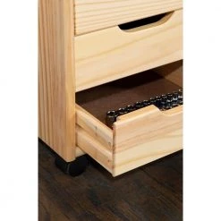McLeod Natural 6-Drawer Rolling Storage Cart by Linon Home Decor -Linon Home Decor Shop natural linon home decor accent cabinets thd02089 77 1000