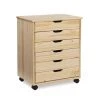 McLeod Natural 6-Drawer Wide Roll Cart by Linon Home Decor 1 McLeod Natural 6-Drawer Wide Roll Cart by Linon Home Decor -Linon Home Decor Shop natural linon home decor accent cabinets thd02092 64 1000