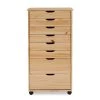 McLeod Natural Eight Drawer Rolling Storage Cart by Linon Home Decor 2 McLeod Natural Eight Drawer Rolling Storage Cart by Linon Home Decor -Linon Home Decor Shop natural linon home decor accent cabinets thd02095 64 1000