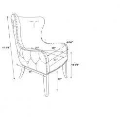 Harlem Natural Upholstered Round Back Side Chair by Linon Home Decor -Linon Home Decor Shop natural linon home decor accent chairs thd02904 1f 1000