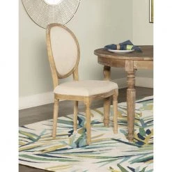 Jacques Linen Oval Back Chair (Carton of 2) by Linon Home Decor -Linon Home Decor Shop natural linon home decor accent chairs thd03507 31 1000