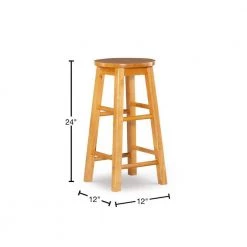 24 in. Round Wood Bar Stool by Linon Home Decor -Linon Home Decor Shop natural linon home decor bar stools 98100nat 01 kd 40 1000