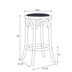 Bradford Brown Rattan Seat Backless Counter Stool by Linon Home Decor 8 Bradford Brown Rattan Seat Backless Counter Stool by Linon Home Decor -Linon Home Decor Shop natural linon home decor bar stools thd00611 1f 1000