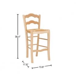 Novia 24 in. Natural Counter Stool with Rush Seating (Carton of 2) by Linon Home Decor -Linon Home Decor Shop natural linon home decor bar stools thd03509 40 1000